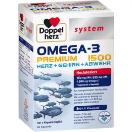 DOPPELHERZ Gélules Oméga-3 Premium 1500 système, 60 gélules