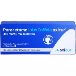 PARACETAMOL plus caféine axicur 350 mg/50 mg comprimés, 20 pc