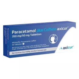 PARACETAMOL plus caféine axicur 350 mg/50 mg comprimés, 20 pc