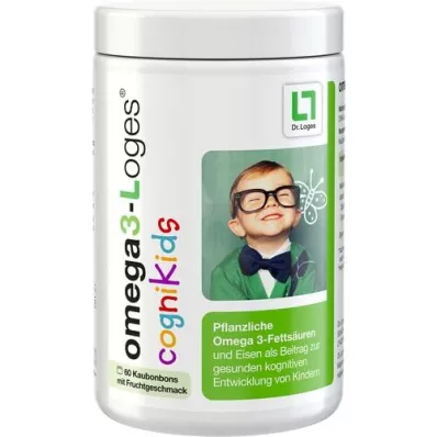 Dragées à mâcher OMEGA3-Loges cogniKids à base de plantes, 60 pces