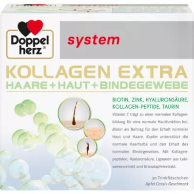 DOPPELHERZ Ampoules buvables de collagène Extra system, 30 pièces