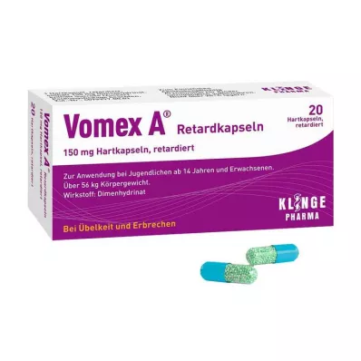 Vomex A® capsules à libération prolongée, 20 pc Vomex A® capsules à libération prolongée, 20 pc