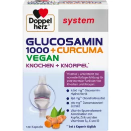 DOPPELHERZ Glucosamine 1000+Curcuma vegan syst.Kps, 120 pc