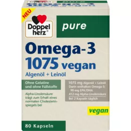 DOPPELHERZ Omega-3 1075 vegan pur gélules, 80 pc