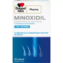 MINOXIDIL DoppelherzPhar.50mg/ml Lait pour la peau homme, 3X60 ml