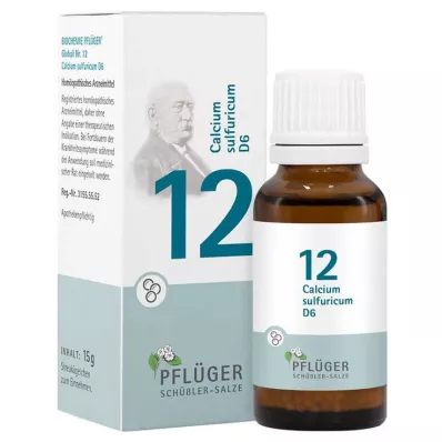 Biochimie Pflueger 12 Calcium sulfuricum D 6 globules, 15 g