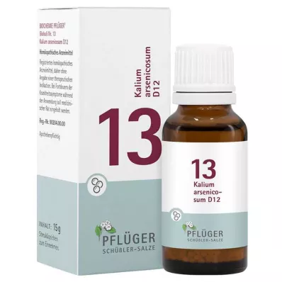 Biochimie Pflueger 13 Potassium arsenicosum D 12 globules, 15 g Biochimie Pflueger 13 Potassium arsenicosum D 12 globules, 15 g
