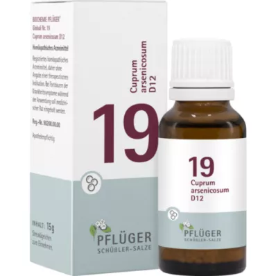 BIOCHEMIE Pflüger 19 Cuprum arsenicosum D 12 globes, 15 g