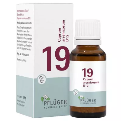 Biochimie Pflueger 19 Cuprum arsenicosum D 12 globules, 15 g