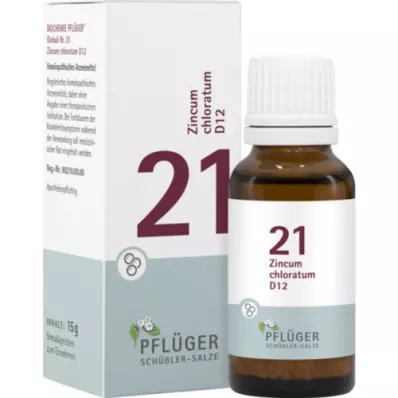 BIOCHEMIE Pflüger 21 Zincum chloratum D 12 globules, 15 g