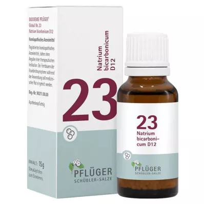 Biochimie Pflueger 23 Natrum bicarbonicum D 12 globules, 15 g