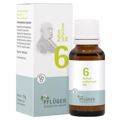Biochimie Pflueger 6 Kalium sulfuricum D 6 globules, 15 g