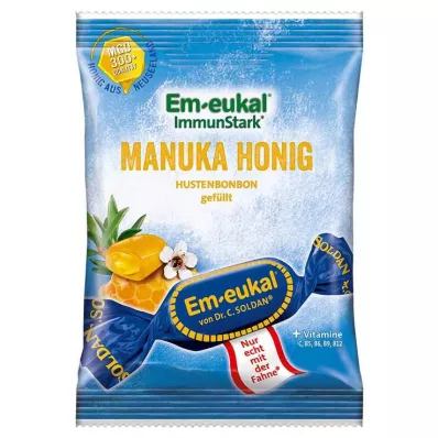 EM-EUKAL Bonbons au miel de manuka fourrés au sucre, 75 g