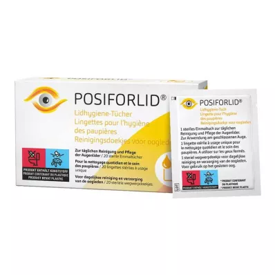 Lingettes hygiéniques pour les paupières Posiforlid, 20 pc Lingettes hygiéniques pour les paupières Posiforlid, 20 pc