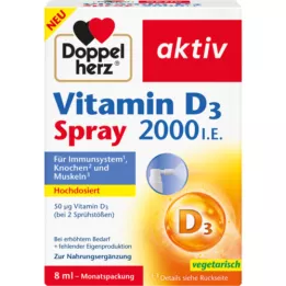 DOPPELHERZ Vitamine D3 2000 I.U. en spray, 8 ml