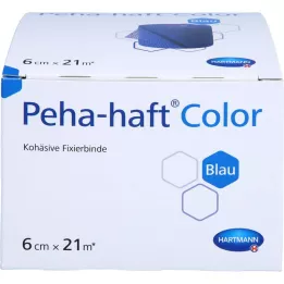 PEHA-HAFT Bande de fixation Color sans latex 6 cmx21 m bleu, 1 pc