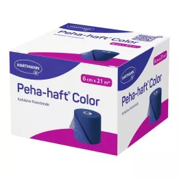 PEHA-HAFT Bande de fixation Color sans latex 6 cmx21 m bleu, 1 pc