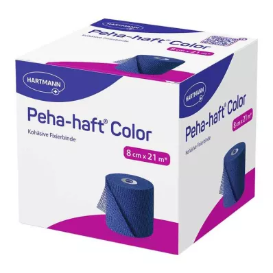 Peha-Haft Bandage de fixation Color sans latex 8 cmx21 m bleu, 1 pièce Peha-Haft Bandage de fixation Color sans latex 8 cmx21 m bleu, 1 pièce