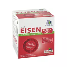 EISEN DIREKT plus Poudre de vitamine C+acide folique+B12, 60 pièces