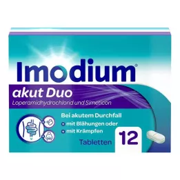 IMODIUM akut Duo 2 mg/125 mg comprimés, 12 pcs