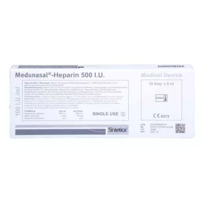 Héparine médunasale 500 UI Ampoules, 10X5 ml