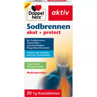 DOPPELHERZ Comprimés à mâcher Sodbrennen akut+protect, 20 pcs