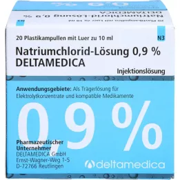 NATRIUMCHLORID-Solution 0,9% Deltamedica Luer Pl., 20X10 ml