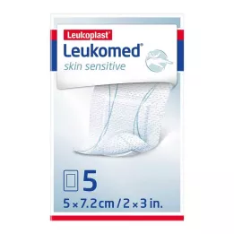 LEUKOMED Skin sensitive stérile 5x7,2 cm, 5 pces