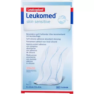 LEUKOMED Skin sensitive stérile 8x15 cm, 5 pces