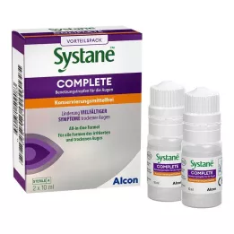 SYSTANE COMPLETE Tampon de mouillage pour les yeux sans conservation, 2X10 ml