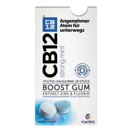 CB12 boost strong menthe gomme à mâcher, 10 pcs