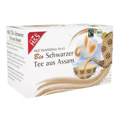 H&S Thé noir bio dAssam en sachet filtre, 20X1,80 g H&S Thé noir bio dAssam en sachet filtre, 20X1,80 g
