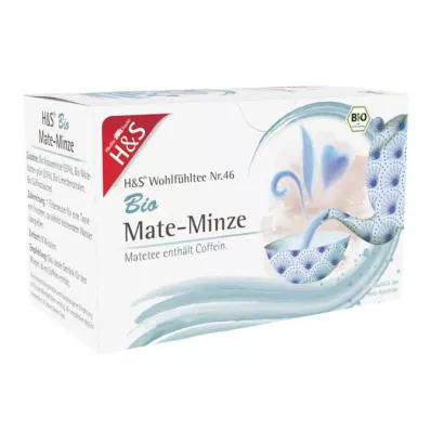H&amp;S Sac filtrant à la menthe biologique Mate, 20X1,8 g
