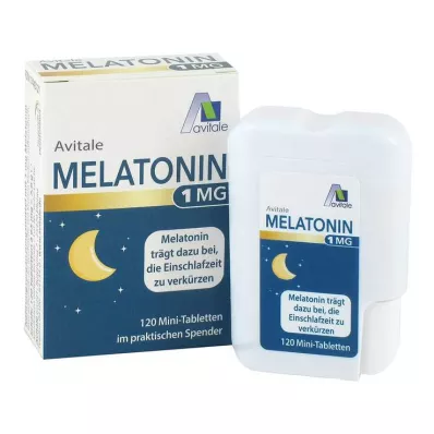 MELATONIN Mini-comprimés de 1 mg en distributeur, 120 pc MELATONIN Mini-comprimés de 1 mg en distributeur, 120 pc