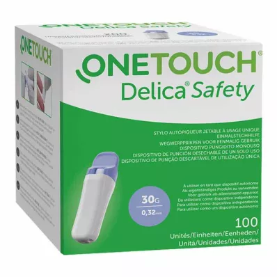 Dispositif autopiqueur jetable One Touch Delica Safety 30 G, 100 pc Dispositif autopiqueur jetable One Touch Delica Safety 30 G, 100 pc