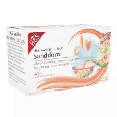 H&amp;S Argousier avec sac filtrant vitamine C et sélénium, 20X2,5 g