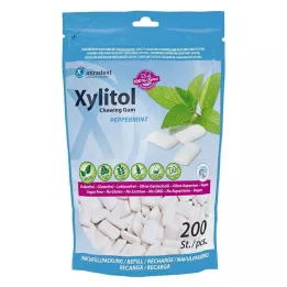 MIRADENT Xylitol Chewing Gum Menthe Recharge, 200 pces