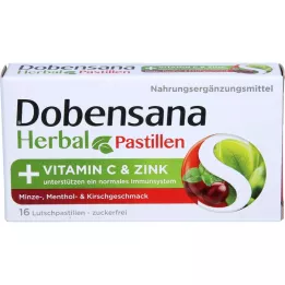 DOBENSANA Herbal vitamine C, pastillage de cerises &amp; Pastillage de zinc, 16 pcs