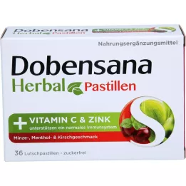 DOBENSANA Herbal vitamine C, pastillage de cerises &amp; Pastillage de zinc, 36 pcs