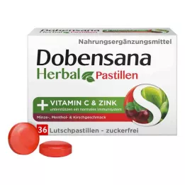 DOBENSANA Herbal vitamine C, pastillage de cerises &amp; Pastillage de zinc, 36 pcs