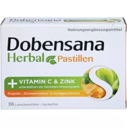 DOBENSANA Herbal Vitamine C Miel &amp; Pastilles de Zinc, 36 capsules