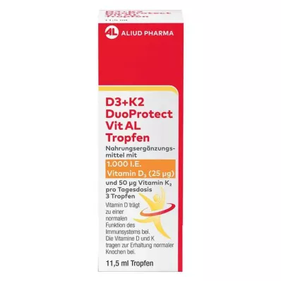 D3+K2 DuoProtect Vit AL 1000 U.I./50 µg gouttes, 11.5 ml