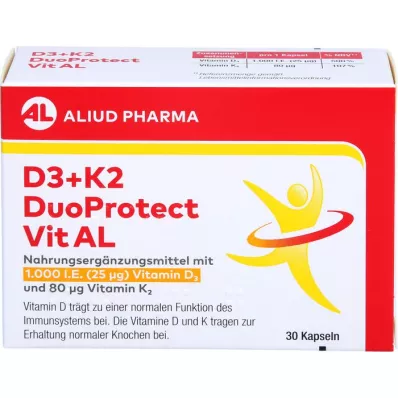 D3+K2 DuoProtect Vit AL 1000 I.E./80 µg gélules, 30 pc