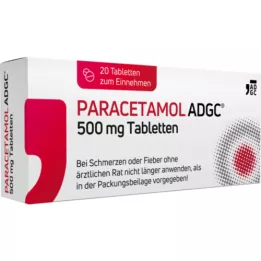 PARACETAMOL ADGC 500 mg comprimés, 20 pcs