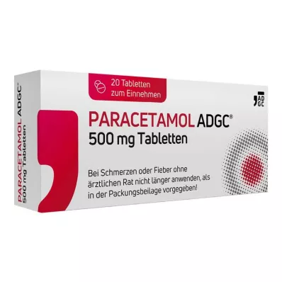PARACETAMOL ADGC® 500 mg comprimés, 20 pc PARACETAMOL ADGC® 500 mg comprimés, 20 pc