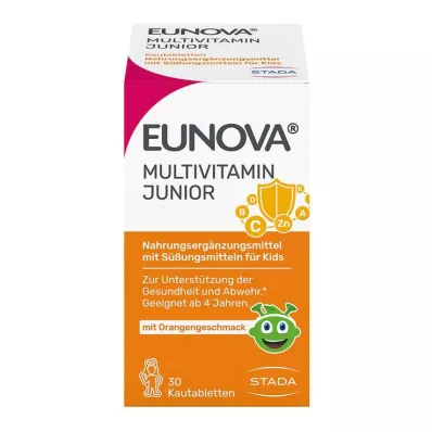Comprimés à croquer Eunova Junior au goût dorange, 30 pc