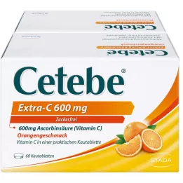 CETEBE Extra-C 600 mg comprimés à mâcher, 120 comprimés