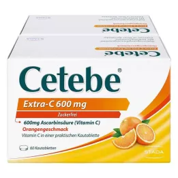 CETEBE Extra-C 600 mg comprimés à mâcher, 120 comprimés