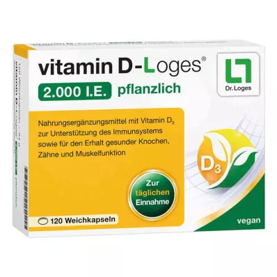 vitamine D-Loges 2 000 unités internationales végétales (120 pièces)