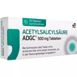 ACETYLSALICYLSÄURE ADGC 500 mg comprimés, 30 pcs
